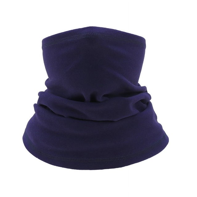 Zhuge Calentador de cuello de invierno para clima frío, esquí, ciclismo, deportes al aire libre, versión para adultos, azul oscuro