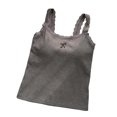 thumbnail image 4 of Women's Lace Cami Tank Tops with Bra, Sleeveless Crop Spaghetti Strap Summer Tops, Scoop Neck Slim Fit Summer Padded Undershirts, 4 of 6