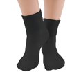 thumbnail image 2 of 6-Pair Buster Brown Seamless Toe Cotton Socks Black 11, 2 of 3