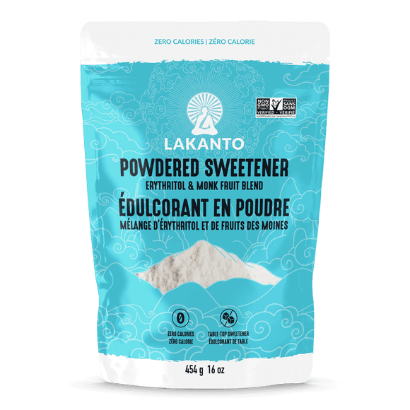 Lakanto Powdered Monk Fruit Sweetener with Erythritol - Powdered Sugar Substitute, Zero Calorie, Zero Net Carbs, Baking, Extract, Sugar Replacement (Powdered - 454 g / 1 lb)