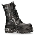 thumbnail image 3 of New Rock 373-S4 Black Leather Gothic Mid Calf Boots 44, 3 of 8
