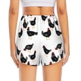 thumbnail image 3 of Picia Funny Chicken Pattern Women's 2 in 1 Athletic Running Shorts High Waisted Workout Casual Gym Sweat Shorts with Comfy Liner Zipper Pockets-XX-Large, 3 of 9