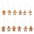 thumbnail image 1 of 12pcs Gingerbread Man Pends Árbol de Navidad Decoración colgante colgante de casas únicas, 1 of 8