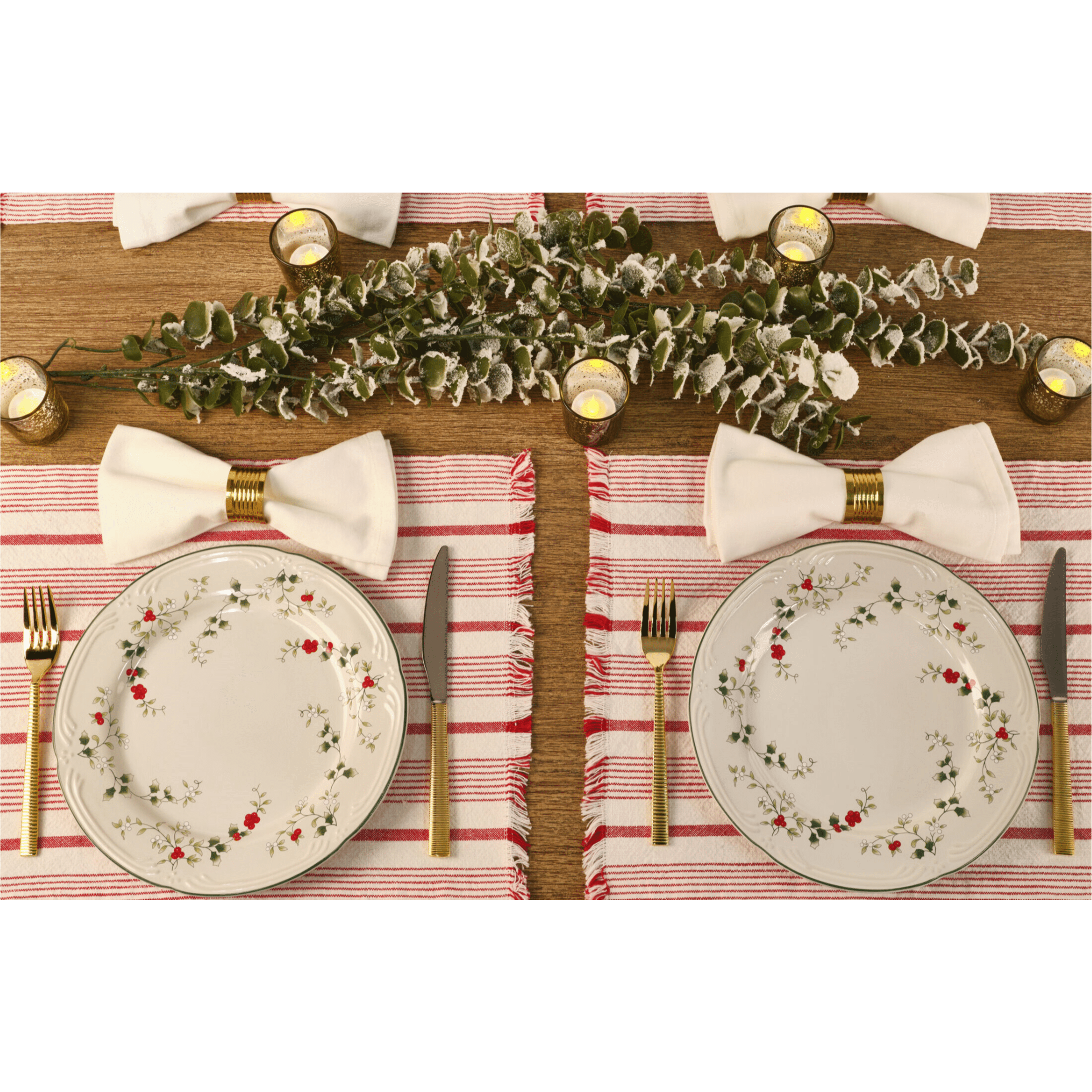 Pfaltzgraff Winterberry 10.5 in Stoneware Tableware Dinner Plates (Set of 4)
