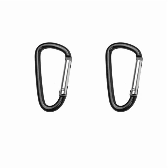 Mini carabiner, 1.9-inch aluminum D-ring, spring hook, accessories and key chain carabiner (2 pieces)