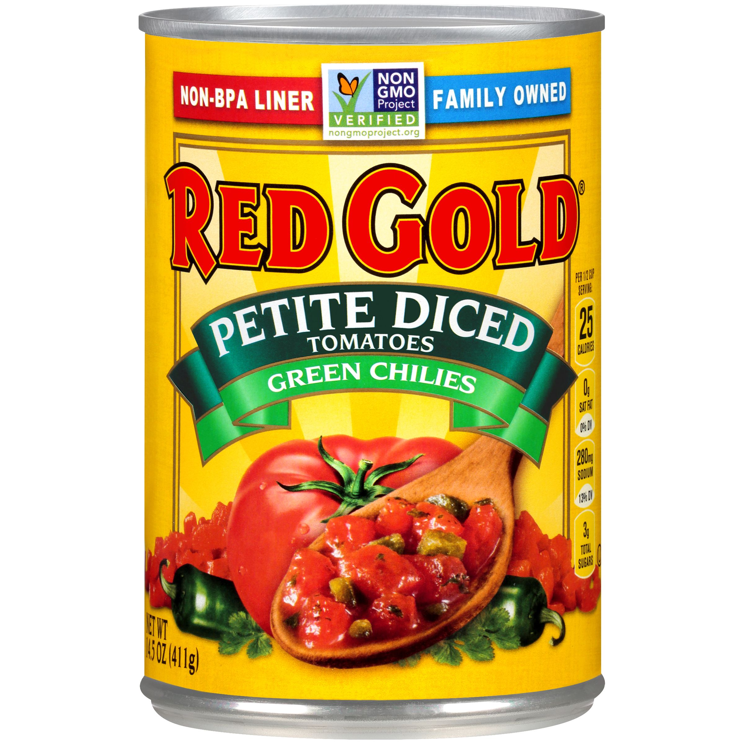 Red Gold Tomatoes Diced with Green Chilies 14.5oz