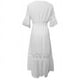 thumbnail image 3 of Qucoqpe - Vestidos de verano para mujer, vestido blanco fluido, sexy, de gasa hueca, manga corta, cuello en V, estilo bohemio, talla grande, para playa, vestido suelto para invitadas de boda, 3 of 7