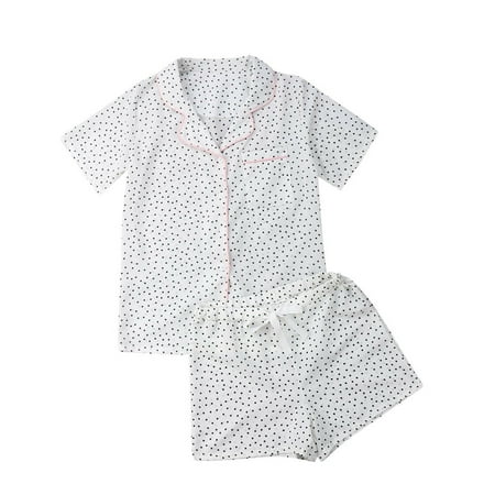 

Sexy Woman Summer Short Sleeve Pajamas Leisure Motion Pajama T-Shirt Set