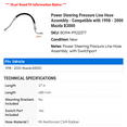 thumbnail image 2 of Power Steering Pressure Line Hose Assembly - Compatible with 1998 - 2000 Mazda B3000 1999, 2 of 2