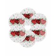 thumbnail image 7 of 13 Inch Round Placemats Set of 6, Valentine's Day Non Slip Heat Insulation PP Table Mats, Red Striped Love Eucalyptus Grey Plaid Washable Place Mats for Kitchen Dining Party Table Decor, 7 of 7