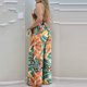 thumbnail image 5 of Mono de tirantes sin mangas informal con cuello halter y espalda descubierta con estampado de verano a la moda para mujer Fridja  alkflakhf36827, 5 of 9