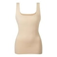 thumbnail image 5 of Razzly Women's Seamless Square Neck Compression Tank Top Shirt For Shapewear And Workout Knit Top Women And Top Women Workout Set 2x Tops Cropped Exercise Top L Top And Shorts Set for Women(Beige,S), 5 of 5