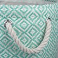 thumbnail image 2 of Contemporary Home Living 17" Aqua Green and White Geo Diamond Round Medium Bin, 2 of 2