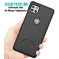 thumbnail image 5 of Nakedcellphone Case with Clip Compatible with Motorola One 5G Ace, Slim Kickstand Phone Cover [Grid Texture] with [Rotating/Ratchet] Belt Hip Holster Accessory Combination for Moto XT2113, 5 of 10