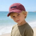 thumbnail image 2 of Krdevn Letter Embroidery Distressed Washed Kids Baseball Cap Adjustable Lightweight Outdoor Sun Hat for Toddler Boys Girls, 2 of 6