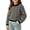 Black, variant on Girls Striped Cardigan Jacket Crew Neck Long Sleeve Zip Up Sweatrer Jackets Soft Comfy Casual Cropped Knit Tops for Spring Fall 1-8 Years