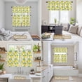 thumbnail image 6 of Yellow Lemon Kitchen Curtains Sets for Windows 24 Inch Length, Summer Fruit Green Retro Farmhouse Leaf Rod Pocket Window Treatments Tier Curtains and Valances Set for Bedroom/Bathroom, 6 of 8