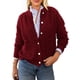 thumbnail image 1 of Suéter PRETTYGARDEN Cardigan de Punto para Mujer en Vino Rojo Talle S, 1 of 8