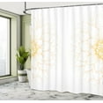 thumbnail image 4 of Ambesonne Dahlia Flower Shower Curtain, Sunflower Like Petals, 69"Wx70"L, Earth Yellow, 4 of 4
