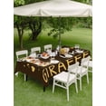 thumbnail image 4 of Outdoor Tablecloths with Umbrella Hole & Zipper, Brown Giraffe Rectangle Tablecloth 60x120 Inch, Love Heart Spring Floral Botanical Waterproof Table Cloth, Patio/Pool/Picnic Table Covers, 4 of 8