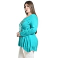 thumbnail image 2 of Blusa New York de manga larga Roman Fashion /Tallas Extras, 169 (Menta) verde claro 38, 2 of 5