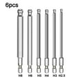 thumbnail image 1 of 6pcs Ball End Hex Screwdriver Bits Metric Hex Bit 100mm Long Magnetic Driver Bit, 1 of 8
