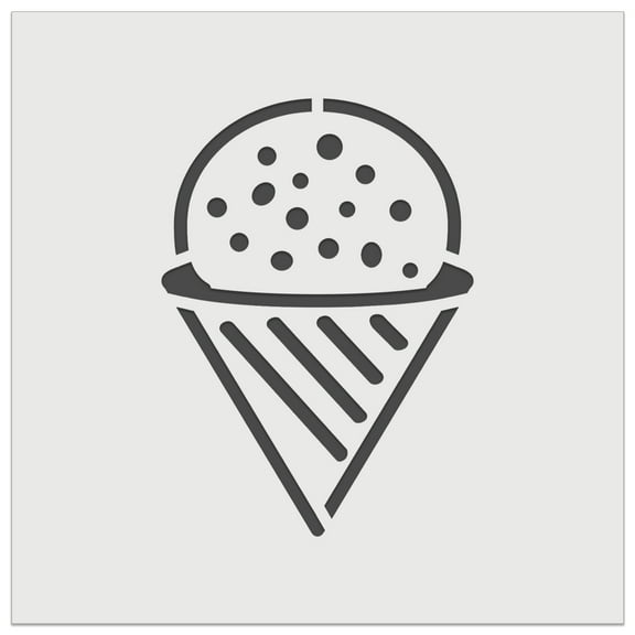 Snow Cone Shaved Ice DIY Cookie Wall Craft Stencil - 5.5 Inch
