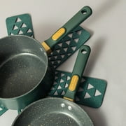 Thyme & Table 12-Piece Ceramic Non-Stick Granite Collection, Non-Toxic Cookware Set, Pots and Pans Set - Hunter Green