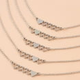 thumbnail image 4 of Bestie Necklaces - Heart Pendant Set of 4 or 5 - Stainless Steel, 4 of 13