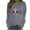 Gray, variant on ChaoHeng Sweatshirts for Women Crewneck Casual Prevent Breast Cancer Long Sleeve Shirts (White,S)
