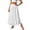 White, variant on Lusa Summer Irregular Patchwork Casual Maxi Skirts for Women Elastic High Waisted Flowy Swing a Line Skirt Elegant Lightweight Pure Color Simple Stylish Daily Long Skirts Green S