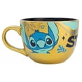 thumbnail image 1 of Tazon de Ceramica Metalizado Stitch Cerealero Dorado Capacidad 710 ml Taza Jumbo Tarro, 1 of 4