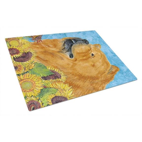 Caroline's Treasures Chow Chow Glass Cutting Board Large