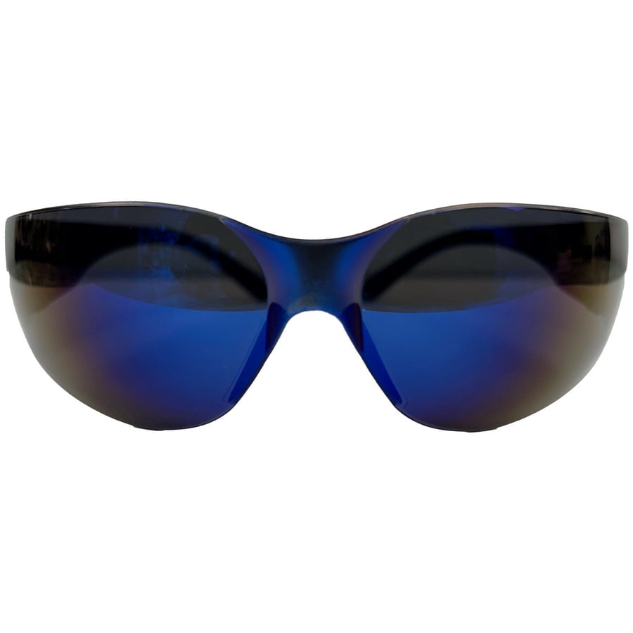 (Price/12/Pack)Armour Guard AG469M Light Armour Blue Mirror Wrap Around Safety Glasses
