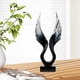thumbnail image 5 of Escultura de alas, figura decorativa, estatua moderna, adorno de escritorio para entrada, chimenea, decoración del hogar, regalo de inauguración de la Gris, 5 of 9