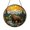 Acrylic 3.5 Inch, variant on Fantasy Grizzly Bear Stained Glass Window Decor – Handmade Sunset Hanging Art