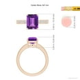 thumbnail image 4 of ANGARA Natural Octagonal 2.2 ct Amethyst Cocktail Ring with Diamonds in 14K Rose Gold for Women (Size-9x7mm) | February Birthstone, Anniversary, Jewelry Gift for Women | Natural Amethyst Ring, 4 of 9