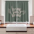 thumbnail image 2 of Ambesonne Home Saying Kitchen Curtains, Abstract Lettering View, 55"x30", Grey Teal and Tan, 2 of 3