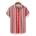 thumbnail image 4 of Cllios Hawaiian Shirts for Men Summer Striped Print Beach Tops Relaxed Fit Cuban Collared Short Sleeve T-shirts Oversized Button Down Bowling Shirts S-5XL, 4 of 6