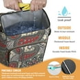 thumbnail image 3 of Abstract Paisley Print Insulated Cooler Backpack, Waterproof & Leak-Proof, Ideal for Travel, Beach Days, and Lunch, Boho Style with Comfort and Durability, 3 of 5
