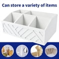 thumbnail image 2 of Coffee Bar Organizer Wooden Tea Condiment Storage Divided Storage Box Coffee Bar Accessories for Restaurant Dormitory,1 * Countertop Coffee Station Organizer,White, 2 of 6
