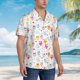 thumbnail image 3 of Fotbe Cute Owl Camisa Hawaiana para Hombre Unisex – Camisa Casual de Verano con Botones de Manga Corta de Algodón y Lino,Large, 3 of 7