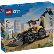 LEGO City Yellow Backhoe Loader - Building Toy for Boys & Girls, Ages 7+ Construction Toy for Kids with Functional Bucket & Backhoe - Gift for Birthdays - 60480