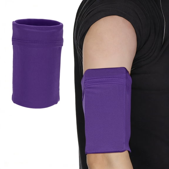 Uxcell Cell Phone Armband Sleeve, Universal Sports Arm Band Sleeves Stretches to Fit All Phones Holder Purple - Fitting for (Fitness ExerciseWorkout/Hiking/Jogging/Gym)