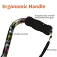 thumbnail image 5 of Bastón plegable ligero para mujeres y hombres, con mango descentrado, ajustable para personas mayores, movilidad y equilibrio, base pequeña, 81-94 cm, diseño de flor, 5 of 5