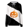 thumbnail image 6 of Godom Women's Halloween Hoodie Cute Ghost Graphic Sweatshirts Funny Pumpkin Face Tops Long Sleeve Hoodies 2025, 6 of 6