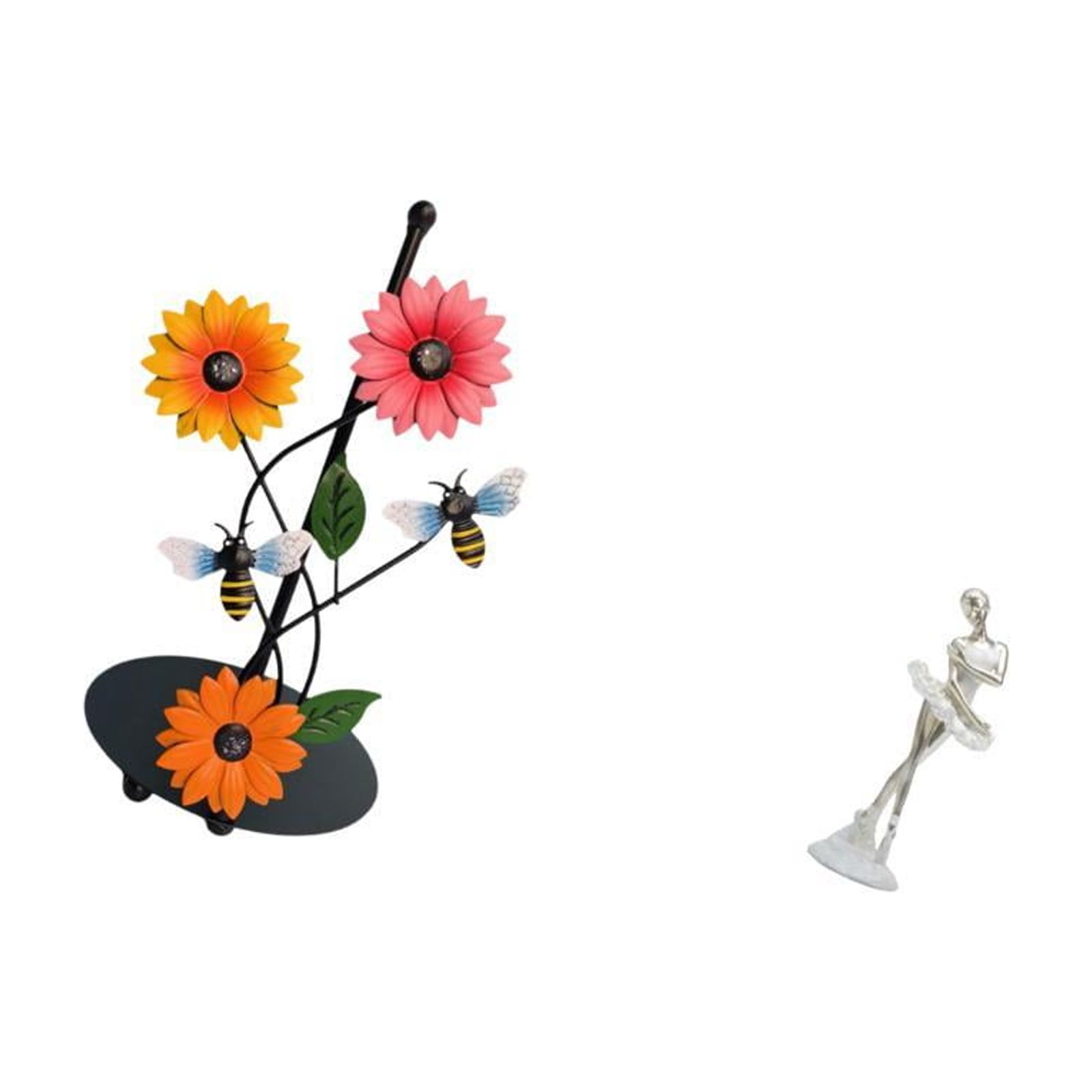 Fiocias Toilet Paper Holder Paper Towel Holder Countertop Kitchen Roll Holder Desktop Figurine Ballet Girl Statue Ornament Made of Iron And Resin Suitable for