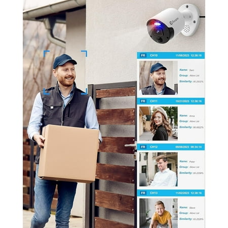 Swann - Pro Enforcer Indoor/Outdoor PoE Wired 4K UHD NVR Add-On Home Security Bullet Camera - White