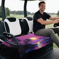 thumbnail image 3 of Uorisanigo Universal Golf Cart Seat Cover 52.36"x 32.28" Soft Sunset Palm Trees Golf Cart Seat Towel Blanket for 2-Person Seats for EZGO Yamaha Club Car Seat Protector, Easy to Install, 3 of 7