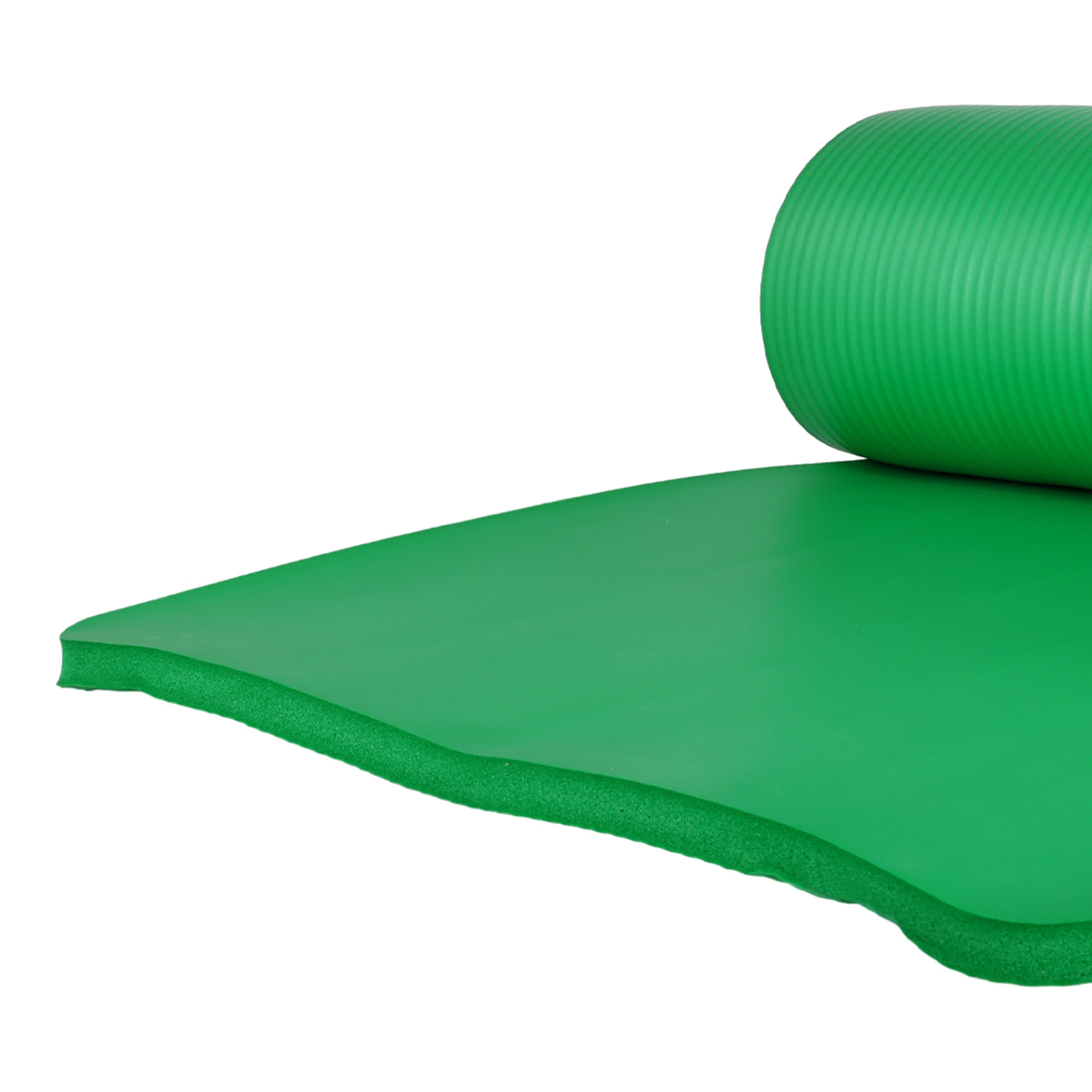 BalanceFrom Fitness 7 Pc Yoga Set w/ Mat, Stretch Strap, & Knee Pad, Green